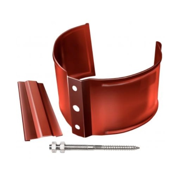 Водосток Grand Line 125x90 – Хомут трубы (на кирпич) RAL 8004 купить в Сухом Логу