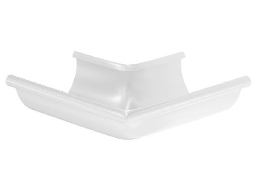 Водосток Aquasistem, система 125x90 - Угол желоба, наружный 90° RAL 9003 Белый купить в Сухом Логу