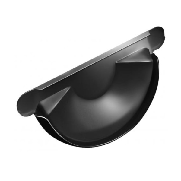 Водосток Grand Line 125x90 – Заглушка желоба RAL 9005 купить в Сухом Логу