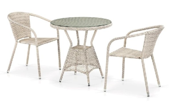 Комплект плетеной мебели AFINA из иск. ротанга T705ANT/Y137C-W85 Latte 2Pcs купить в Сухом Логу