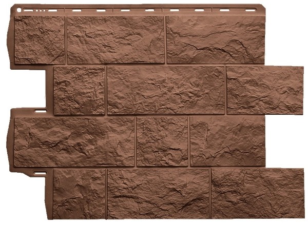 Фасадная панель Альта-Профиль Туф ЭКО Терракотовый купить в Сухом Логу