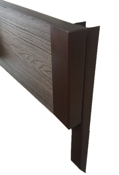 Угловой элемент металлический для досок грядок из ДПК 150мм Коричневый купить в Сухом Логу