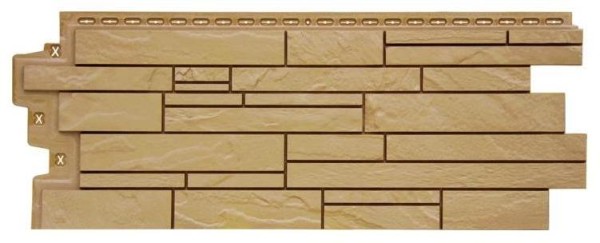 Фасадная панель Grand Line Скала Стандарт песочная купить в Сухом Логу
