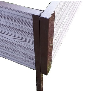 Угловой элемент металлический для досок грядок из ДПК 300мм Коричневый купить в Сухом Логу