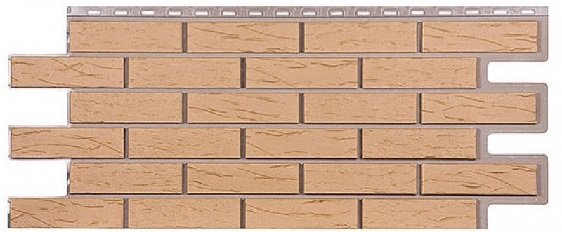 Фасадная панель T-Сайдинг-Кирпич Саман Бежевый купить в Сухом Логу