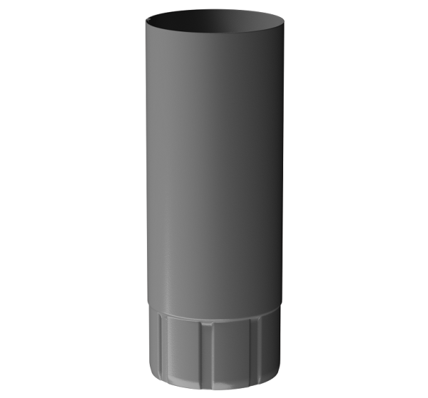 Труба водосточная 1 м D90 Döcke STAL PREMIUM Графит, (RAL 7024) купить в Сухом Логу