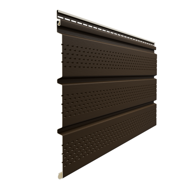 Софит Элит со сплошной перфорацией Коричневый (темный дуб) купить в Сухом Логу