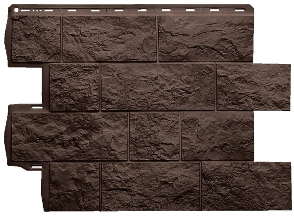 Фасадная панель Альта-Профиль Туф ЭКО Коричневый купить в Сухом Логу