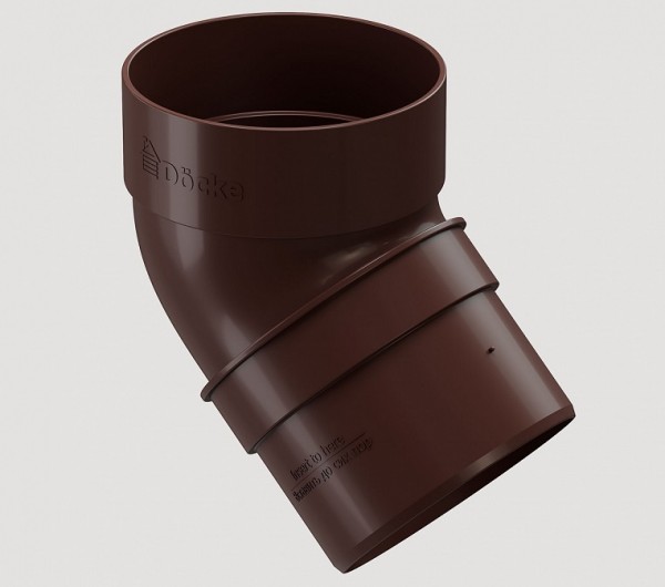 Колено 45˚ПВХ Docke STANDART Тёмно-коричневый купить в Сухом Логу