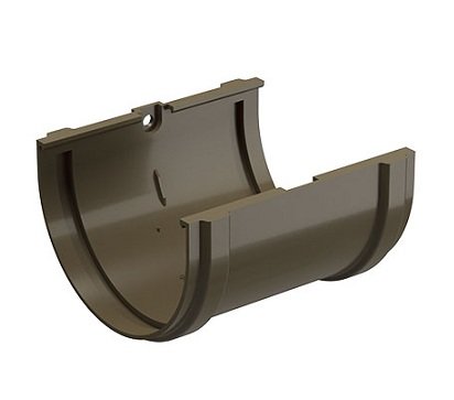 Соединитель желоба Docke Premium ПВХ - Каштан купить в Сухом Логу