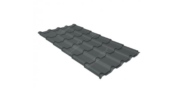 Металлочерепица камея 0,45 PE RAL 7005 мышино-серый купить в Сухом Логу