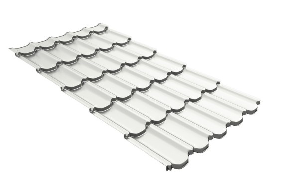 Металлочерепица квинта плюс с 3D резом 0,5 Satin RAL 9003 сигнальный белый купить в Сухом Логу