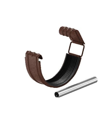 Водосток Aquasistem, Система 150/100 - Соединитель желоба с резиновым уплотнителем RAL 8017 Коричневый matt купить в Сухом Логу