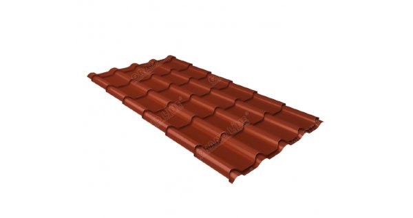 Металлочерепица камея 0,45 PE RAL 8004 терракота купить в Сухом Логу