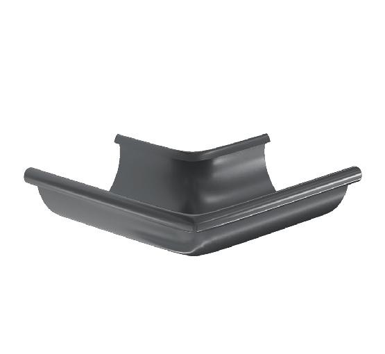 Водосток Aquasistem, система 150/100 -  Угол желоба, наружный 90° RAL 7024 Тёмно-серый купить в Сухом Логу