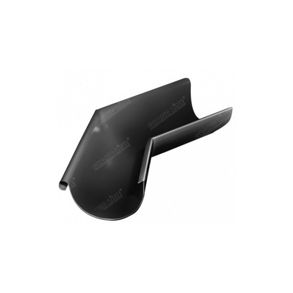 Водосток Grand Line 125x90 – Угол наружный 135° RAL 9005 купить в Сухом Логу