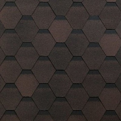 Гибкая черепица Shinglas, коллекция Оптима – Коричневый