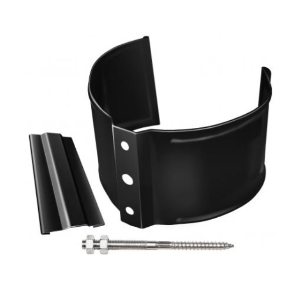 Водосток Grand Line 125x90 – Хомут трубы (на кирпич) RAL 9005 купить в Сухом Логу