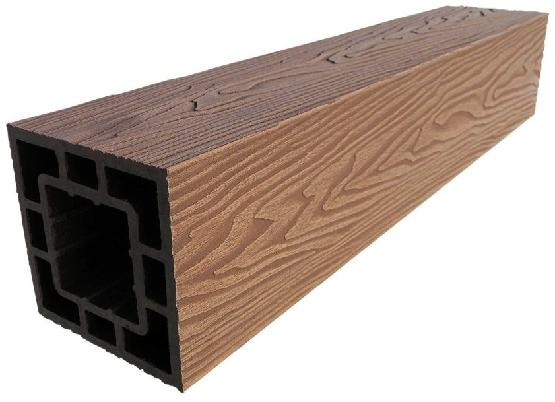 Столб опорный ДПК 3D GardenParkett фактура дерева Светло-коричневый купить в Сухом Логу