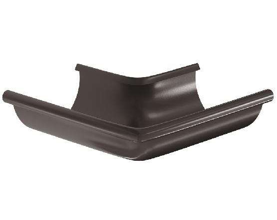 Водосток Aquasistem, система 125x90 -  Угол желоба, наружный 90° RR 32 Тёмно Коричневый купить в Сухом Логу