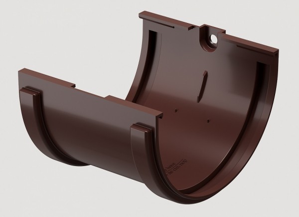 Соединитель желобов ПВХ Docke STANDART Тёмно-коричневый купить в Сухом Логу