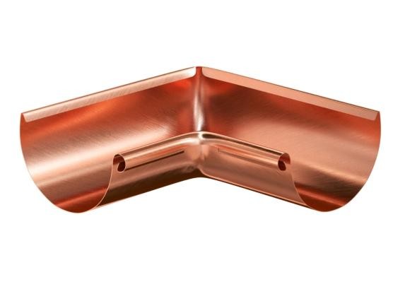 Водосток Aquasistem, система 150/100 - Угол желоба внутренний медный 90° купить в Сухом Логу