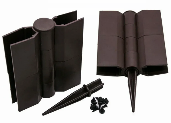 Угловой элемент поворотный, пластиковый от 60° до 300° для доски 150х25 мм из ДПК коричневый Holzhof купить в Сухом Логу