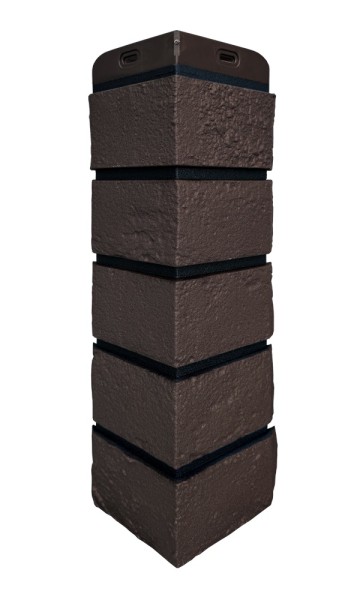 Угол Grand Line состаренный кирпич премиум Шоколадный (шов RAL 9005) купить в Сухом Логу