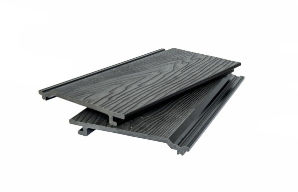 Фасадная доска POLIVAN GROUP 3D фактура дерева DENPASAR чёрный купить в Сухом Логу