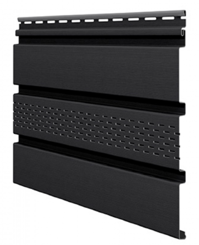 Софит ламинированный VOX UNICOLOR с центральной перфорацией, Графит купить в Сухом Логу