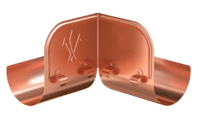 Водосток Aquasistem, система 150/100 - Ограничитель перелива угловой медный