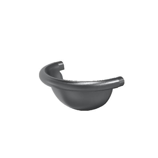 Водосток Aquasistem, Система 150/100 - Заглушка желоба универсальная полукруглая RR 23 Маренго matt купить в Сухом Логу